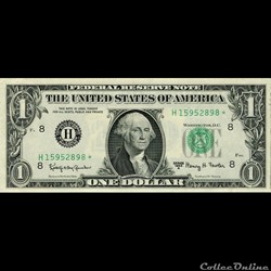 H- 1$ Federal Reserve Notes - Small Size 1963A Series