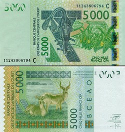B.C.E.A.O - FRANCS CFA - BURKINA FASO - LETTRE C - 5000 FRANCS - PICK 317 C i