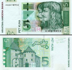 CROATIE - PICK 37 - 5 KUNA - 2001