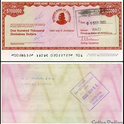 ZIMBABWE - PICK 020a - 100 000 Dollars - 2003