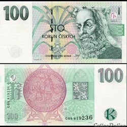 RÉPUBLIQUE TCHÈQUE - PICK 18 - 100 KORUN - 1997