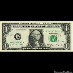 B- 1$ Federal Reserve Notes - Small Size 2006 Series