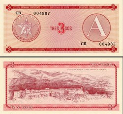 CUBA - PICK FX 02 - 3 PESOS - 1985