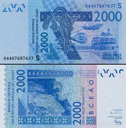 B.C.E.A.O - FRANCS CFA - GUINÉE BISSAU - LETTRE S - 2000 FRANCS - PICK 916 S a