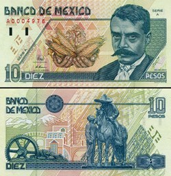 MEXIQUE - PICK 105a1 - 10 PESOS - 1994