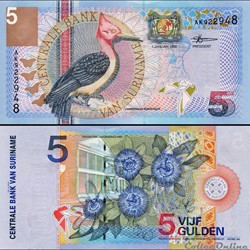 SURINAME - PICK 146 - 5 GULDEN - 2000
