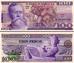 MEXIQUE - PICK 066b.HT - 100 PESOS - 1978