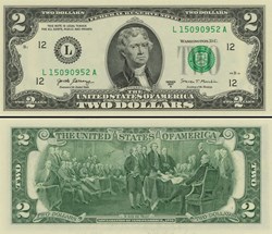 L- San-Francisco District - 2$ Federal Reserve Notes - Small Size 2017A Series