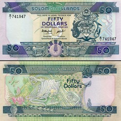ILES SALOMON - PICK 17 a - 50 DOLLARS - 1986