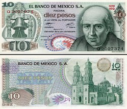 MEXIQUE - PICK 063i1 - 10 PESOS - 1977