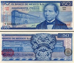 MEXIQUE - PICK 065bDD - 50 PESOS - 1976