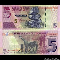 ZIMBABWE - PICK 100a - 5 Dollars - 2017