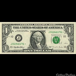 J- 1$ Federal Reserve Notes - Small Size 1995 Series
