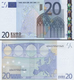 20 EUROS - SIGNATURE TRICHET - PICK 10 E - SLOVAQUIE