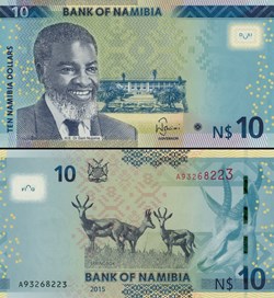 NAMIBIE - PICK 16 a - 10 Dollars Namibiens - 2015