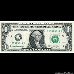 F- 1$ Federal Reserve Notes - Small Size 2013 Series