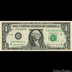 D- 1$ Federal Reserve Notes - Small Size 1988 Series