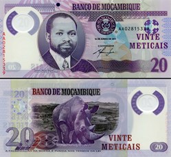 MOZAMBIQUE - PICK 149 - 20 METICAIS - 2011