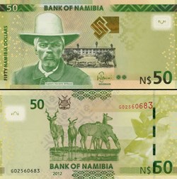NAMIBIE - PICK 13 a - 50 Dollars Namibiens - 2012