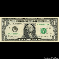 H- 1$ Federal Reserve Notes - Small Size 2017 Series