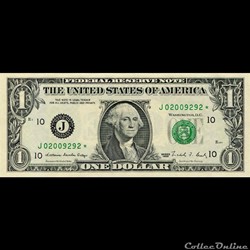 J- 1$ Federal Reserve Notes - Small Size 1988 Series