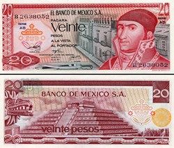 MEXIQUE - PICK 064b2 - 20 PESOS - 1973