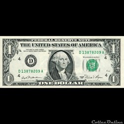 D- 1$ Federal Reserve Notes - Small Size 1981 Series