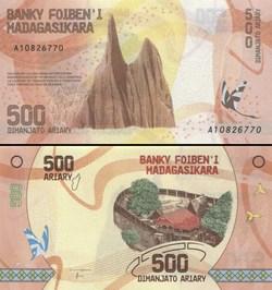 MADAGASCAR - PICK 099a - 500 ARIARY - 2017