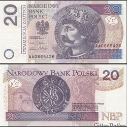 POLOGNE - PICK 184 - 20 ZLOTYCH - 2012