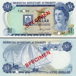 BERMUDES - PICK 28 FS1  - 1 Dollar - 1984