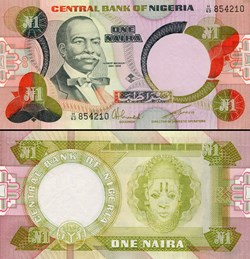 NIGERIA - PICK 23 A - 1 NAIRA - 1984