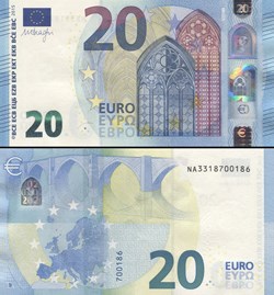20 EUROS - SIGNATURE DRAGHI - PICK 22 N - AUTRICHE