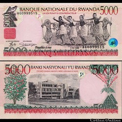 RWANDA - PICK 28 A 1 - 5000 FRANCS - 1998