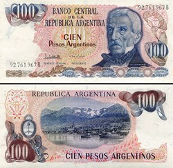 ARGENTINE - PICK 315 a 2 - 100 PESOS ARGENTINOS 1984