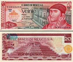 MEXIQUE - PICK 064d4 - 20 PESOS - 1977