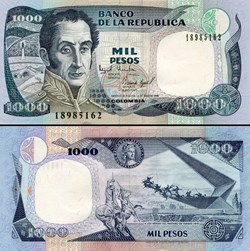 COLOMBIE - PICK 438 a3 - 1000 PESOS DE ORO COLOMBIEN - 1995