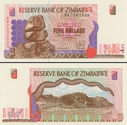 ZIMBABWE - PICK 005b - 5 Dollars - 1997