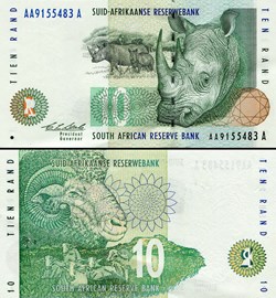 AFRIQUE DU SUD - PICK 123a - 10 RAND - 1993