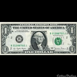 B- 1$ Federal Reserve Notes - Small Size 1977A Series