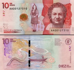 COLOMBIE - PICK 460 a - 10 000 PESOS  COLOMBIEN - 2015