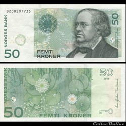 NORVÈGE - PICK 46 c 3 - 50 KRONER - 2008
