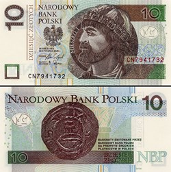 POLOGNE - PICK 183c - 10 ZLOTYCH - 2012