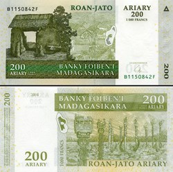 MADAGASCAR - PICK 087 b - 200 ARIARY - 2004