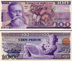 MEXIQUE - PICK 066b.JC - 100 PESOS - 1978
