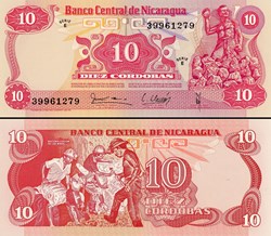 NICARAGUA - PICK 134  - 10 CORDOBAS - 1979