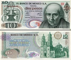 MEXIQUE - PICK 063i1 - 10 PESOS - 1977