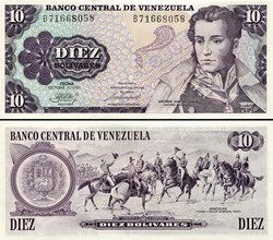 VENEZUELA - PICK 060 a - 10 BOLIVARES - 1981