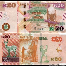 ZAMBIE - PICK 59 b - 20 KWACHA - 2018