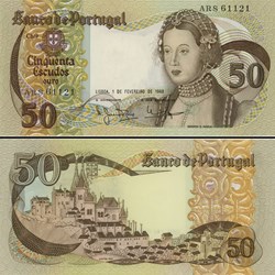 PORTUGAL - PICK 174 b2.2 - 50 ESCUDOS - 1980
