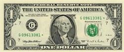 G- 1$ Federal Reserve Notes - Small Size 1995 Series